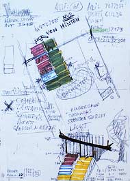 Sketches for open-air stage