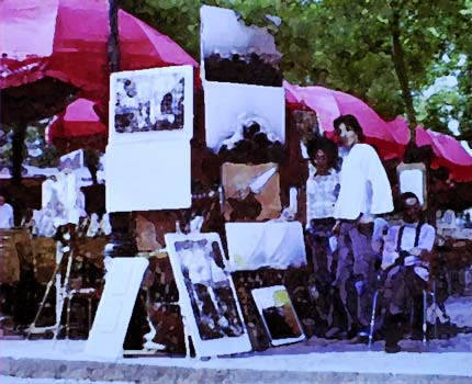 Künstlerort mit Selbstportrait 1976